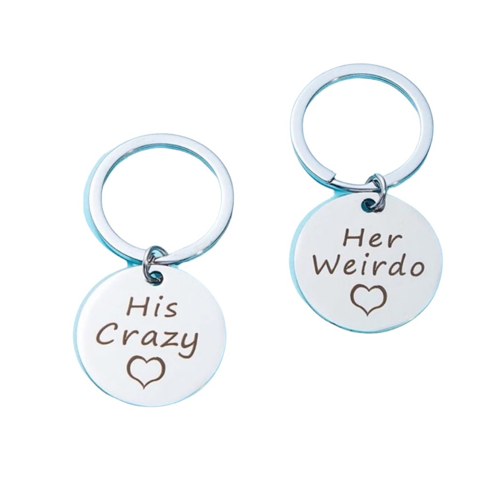 His Crazy Her Weirdo Keychain Set